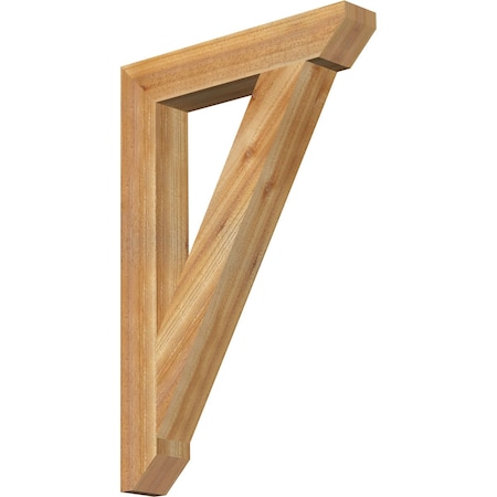 Ekena Millwork Traditional Slat Rough Sawn Bracket, Western Red Cedar, 4"W x 24"D x 36"H BKT04X24X36TRA06RWR